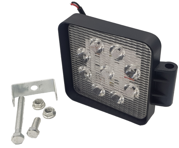 Square work lamp, 27 Watts, spot beam - DCB-0727